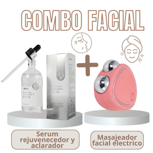 COMBO FACIAL MASAJEADOR ELECTRICO+SERUM